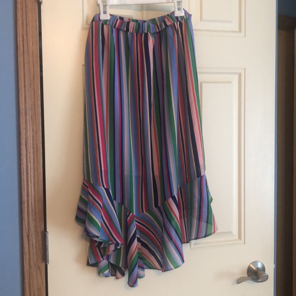Multicolor asymmetrical skirt - Picture 4 of 8